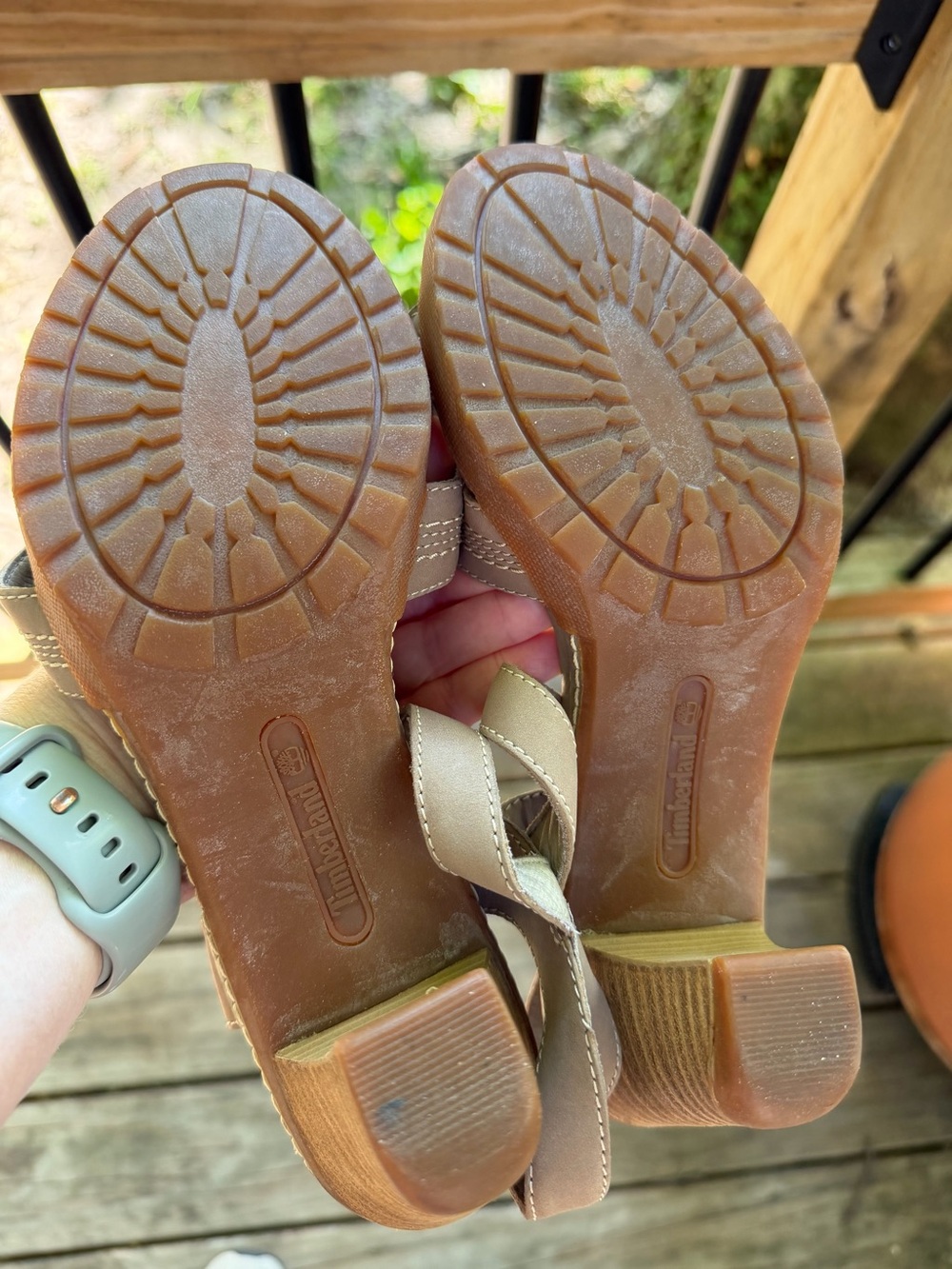Timberland Women’s Taupe Strappy Buckle Heels Size 7.5 - Picture 9 of 9